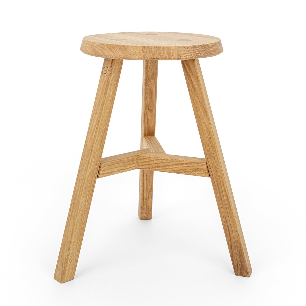 Eleganter Hocker »Lia« aus Eichenholz mit Leinenöl behandelt - Anton Doll Holzmanufaktur