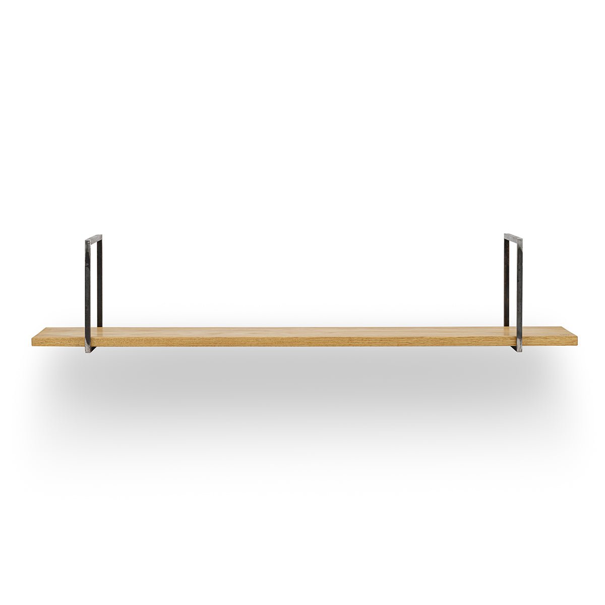 Robustes Eichenholz-Wandboard mit Schwarzstahl - Anton Doll Holzmanufaktur